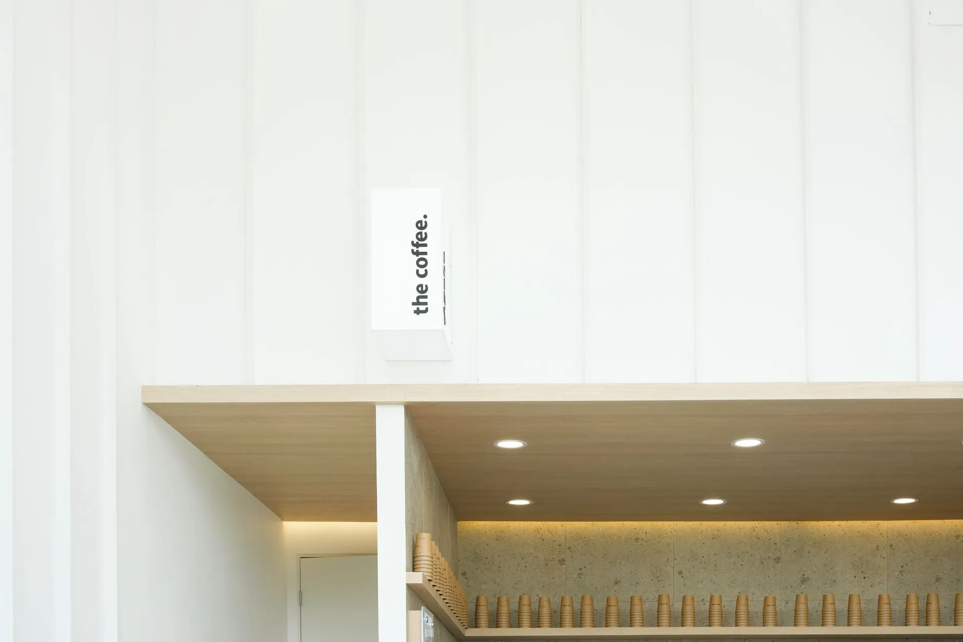 Minimal coffee-shop counter