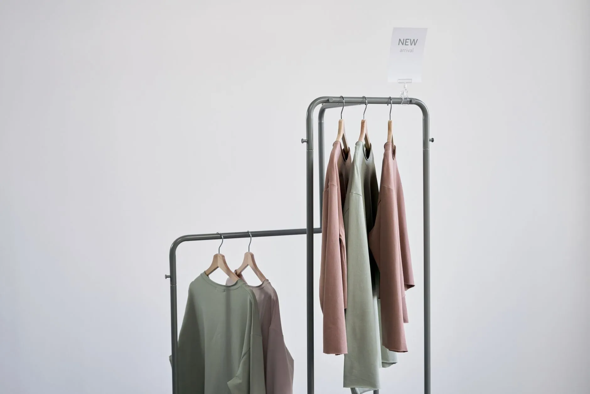 Clothing rail in a boutique